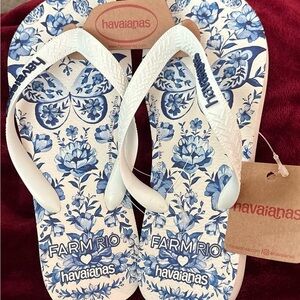 Havaianas Farm Rio Blue Floral Sandals